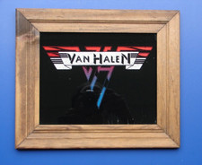 1982 Carnival Prize Mirror Fair Wood Framed Glass Foil Van Halen David Lee Roth