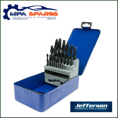 JEFFERSON HSS FULLY GROUND 25 PIECE DRILL BIT SET - 1mm -> 13mm | eBay UK