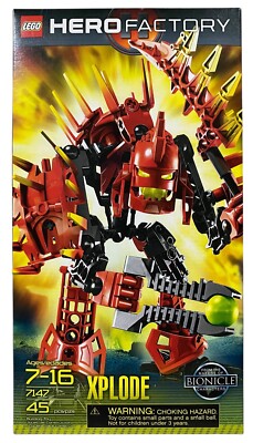 LEGO 7147 Hero Factory Xplode NEW Fire Villain Von Nebula Henchman 2010 Bionicle