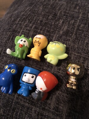 Gogo Crazy Bones Figures X 7 90s Vintage Gogos 1990s Retro Toys