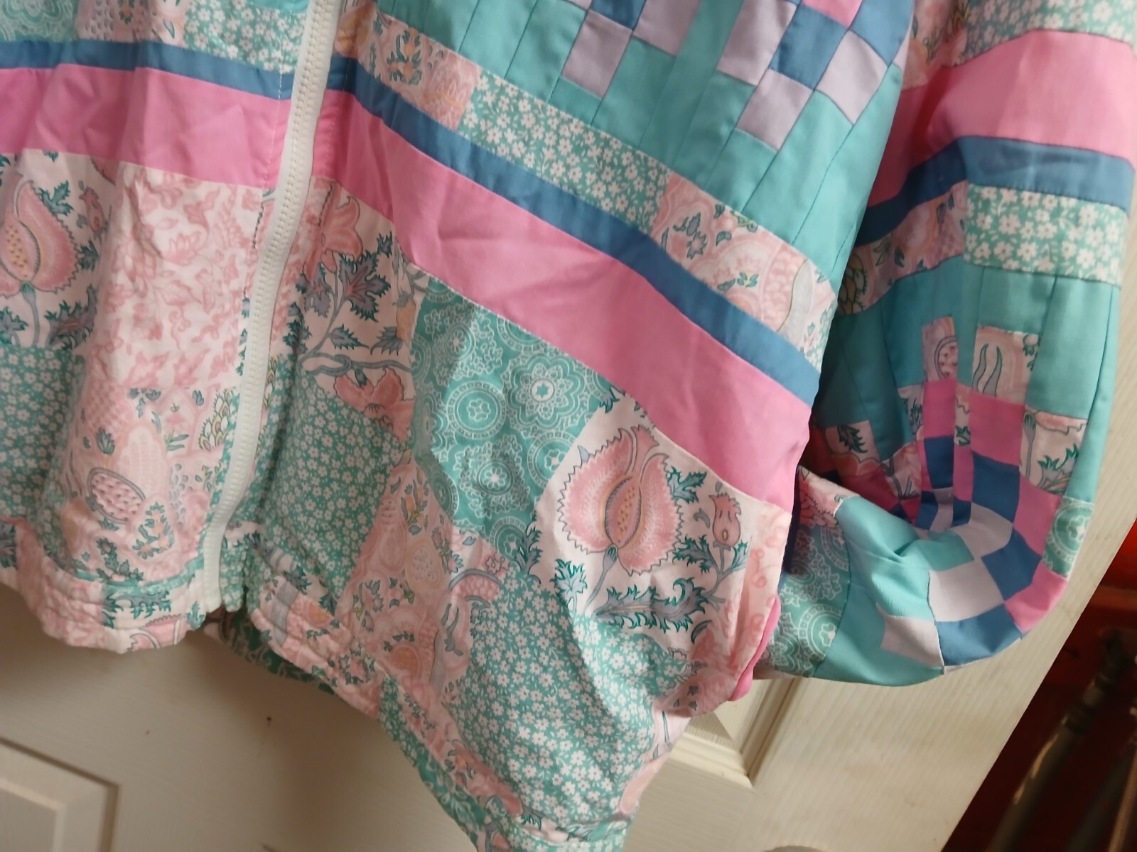 Custom Made Patchwork Women's Zip Up Jacket Lined… - image 8