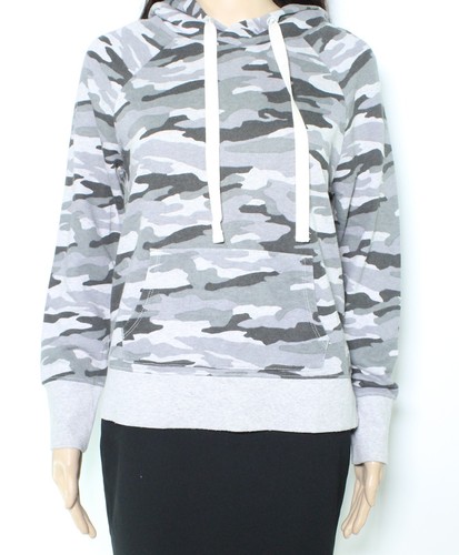 Caslon Womens Camo Print Hooded Sweater 