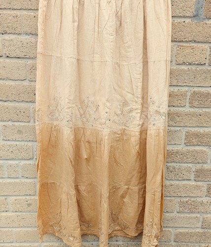 H Samuel Hugo Womens Cotton Embroidered Honey Hippie Hobo Long Skirt Size 14/16 - Picture 11 of 16