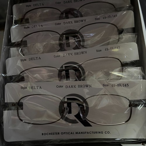 ROCHESTER DELTA D. Brown FRAMES Size 49-19-145mm Optical Wire Rim Glasses 1X - Picture 1 of 2