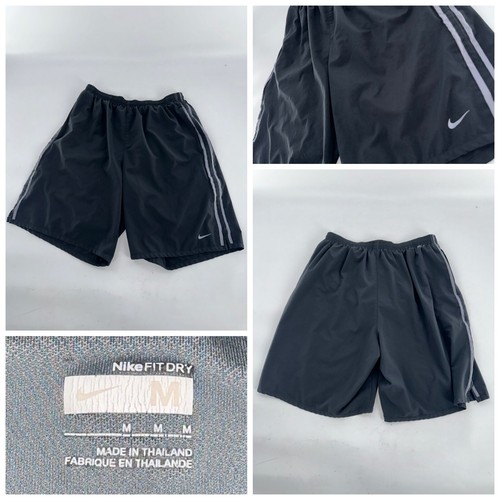 Nike Fit trocken gefütterte Sportshorts 8,5"" Innennaht Herren M schwarz Poly Elasthan YGI H4-6