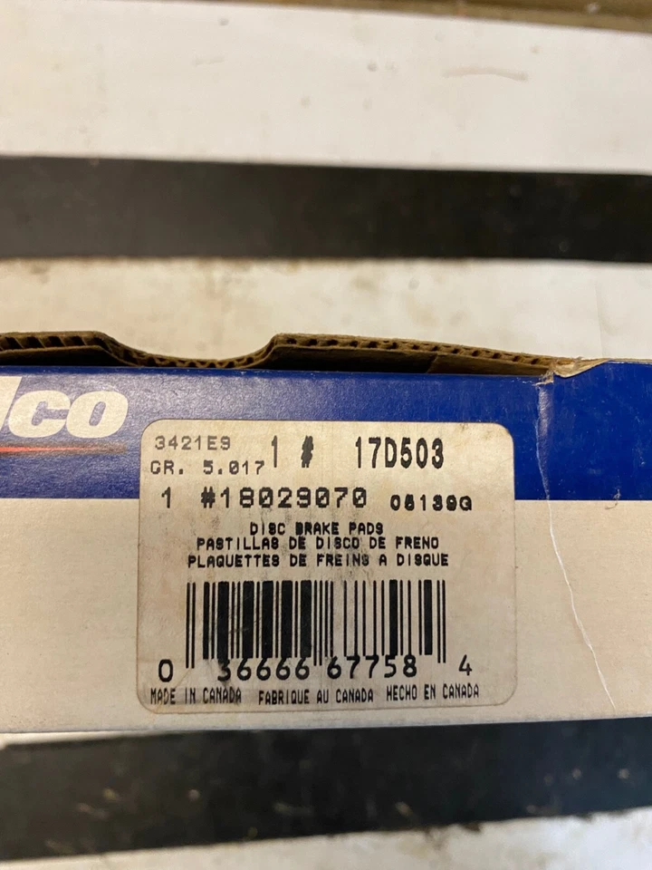 Pastillas de freno Acdelco como nuevas OEM 91-05 Honda Acura Accord NSX CR-V Odyssey TL RL CL Foto 3 de 3