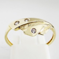 Ring gold 333 cubic zirconia 8 ct modern gold jewelry gold ring gemstones