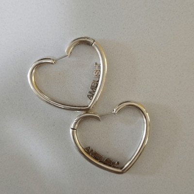 AMBUSH Medium Heart Silver earring