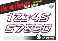 Adhesive Shoe Motorcycle Auto Cross Race White And Magenta With Black Border By