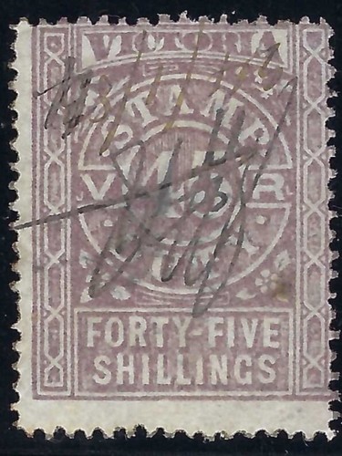 B&D: 1879-96 Victoria/Australische Staaten Scott AR52 (SG 277) Stift aufgehoben Fehler