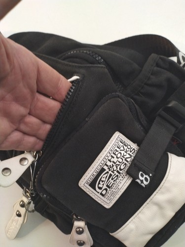 Kaukko &Bag 1988 Three&Love Crossbody Bag Day Pack School Casual Black & White - Picture 10 of 18