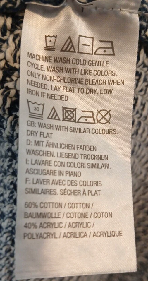 Isaac Mizrahi Live! Cárdigan largo abierto pequeño suéter azul marino/blanco detalle de flecos Foto 4 de 4