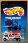 Vintage 1987 Hot Wheels Blackwalls Rig Wrecker International Card Unpunched!