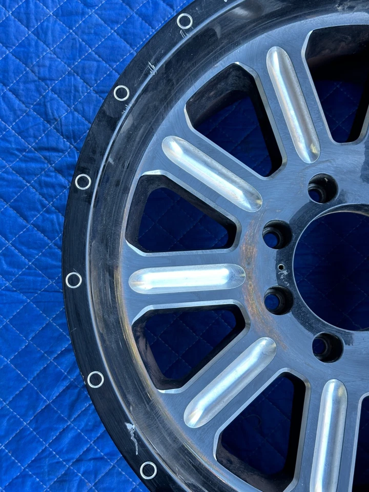 2017-2019 FORD F250 F350 FUEL D620 HARDLINE GLOSS BLACK MILLED RIM WHEEL 20X10 Foto 3 de 4