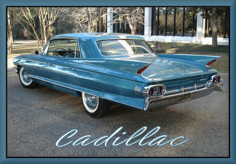 1961 Cadillac Fleetwood sedan Blue, Toolbox - Refrigerator Magnet