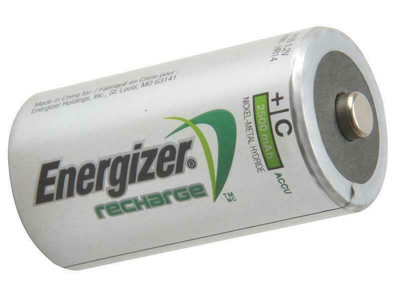 Energizer C Cell Rechargeable Power Plus Batteries Rc2500 Mah Pack Of 2 ENGRCC25