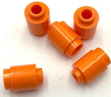 Lego 5 New Orange Bricks Building Blocks Round 1 x 1 Parts