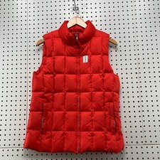 Vintage Gap Down Puffer Vest Womens Medium Red Quilted Sleeveless 18.5x24.5