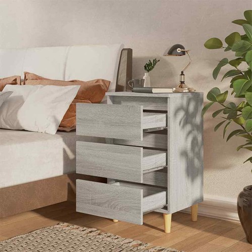 Nachttisch Massivholz-Beine Nachtschrank Nachtkommode mehrere Auswahl vidaXL - Bild 28 von 48
