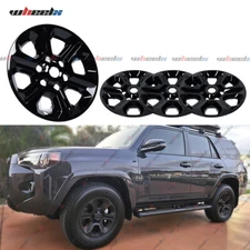 fit 2014-2024 Toyota 4 Runner SR5 17" Black Wheel Skins Hub Caps Full Rim Covers