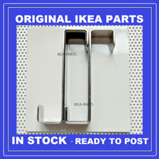 IKEA LILLANGEN GANCI APPENDIABITI SOPRA PORTA CUFFIE ACCIAIO INOX NUOVA CONFEZIONE DA 2
