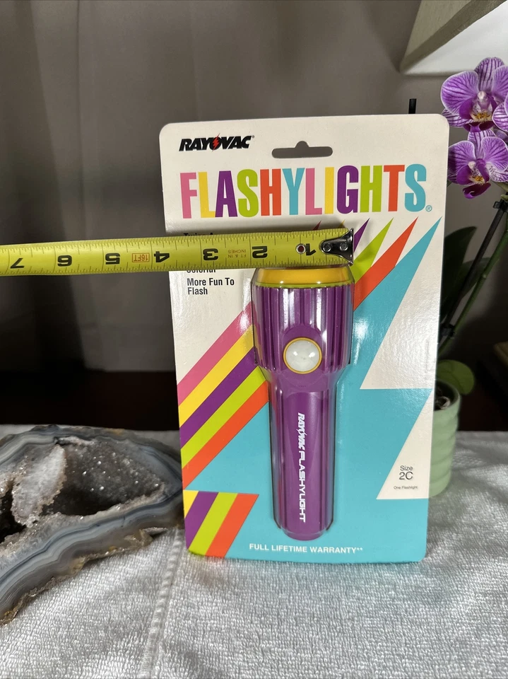 De colección DEADSTOCK Nuevo RAYOVAC Luces Intermitentes Linterna Colorida 2C FL2C Foto 3 de 4