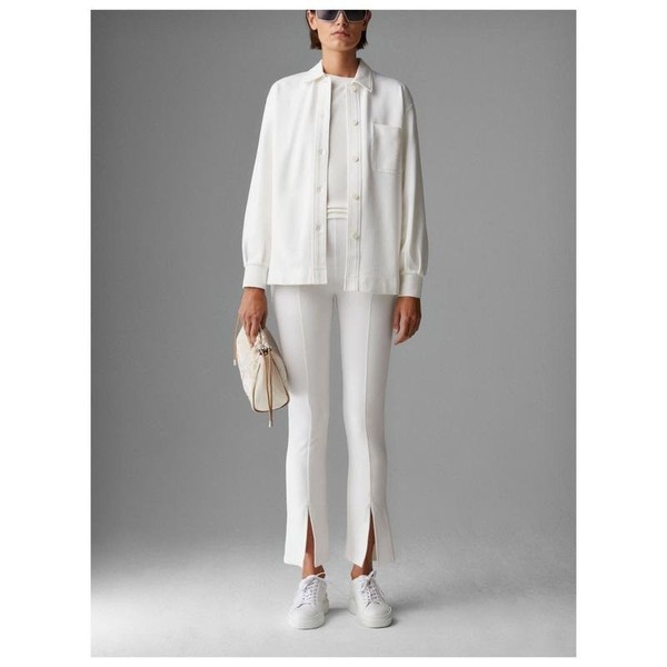 Women Bogner Trousers White Viscose 40