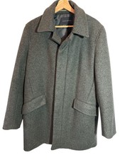 Banana Republic Mens M Wool-Blend Coat Charcoal Gray Overcoat Luxury EUC