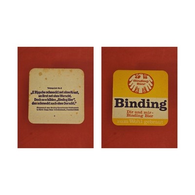 Binding Trinkspruch No. 8 E Rippche schmeckt...Brauerei Bierdeckel Bier