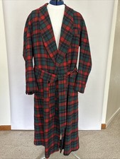 Vintage Pendelton Robe Red Plaid Men s Large 100 Virgin Wool