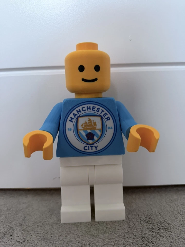 Manchester City FC Lego Inspired Big Brick Figure- 21cm Tall