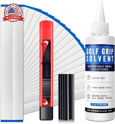 CHAMPKEY Deluxe Grip Repair Kits for Regripping Golf Clubs - Inlcudes Hook Knife