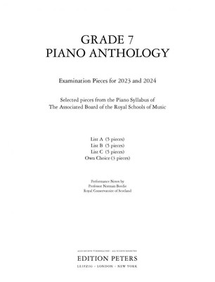 Grade 7: Piano Anthology - Examination Pieces for 2023 and 2024- (Performance...