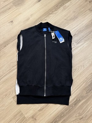 Adidas Originals Women s XS Black Zip Vest Sleeveless Jacket NWT Authentic
