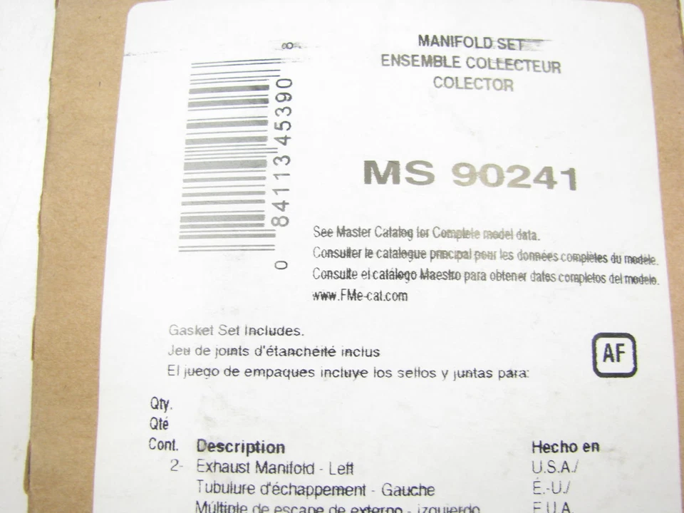 Juego de juntas de colector de escape Fel-Pro MS90241 1968-81 Buick Pontiac Oldsmobile 350 Foto 2 de 2