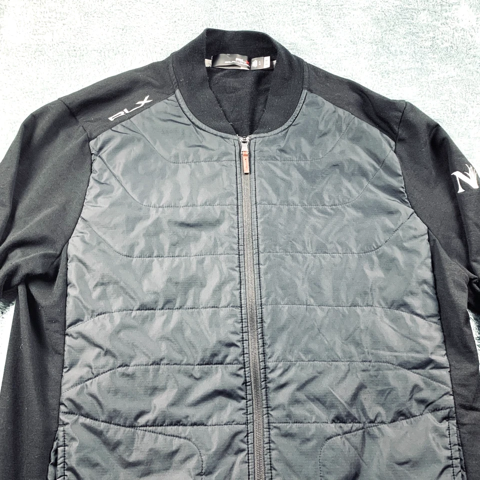 RLX Ralph Lauren Jacket Mens Large Black Hybrid Quilted Zip Golf Performance S4 - Image 2 of 4