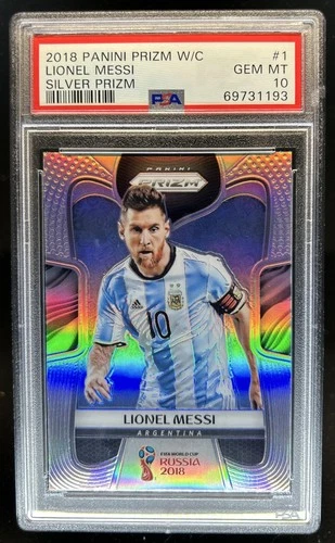 2018 Panini Prizm World Cup Lionel Messi Silver #1 Argentina PSA 10 GEM MINT