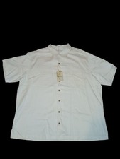 Men's 2XB Roundtree  Yorke Caribbean Silk Blend Beige Shirt