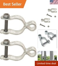 Powder Coated 2-Pack Gate Hinges for 1-3/8 Inch Posts with Bolts/Nuts Included