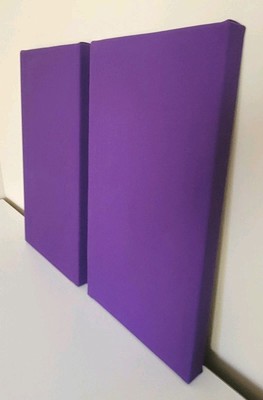 6 Sound Absorbing Acoustic Wall Panels in Purple - SET of 6