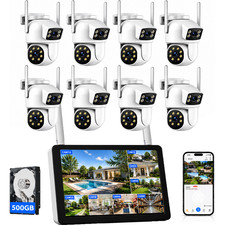 CCTV Camera Security System Wireless Home 4MP WIFI 10CH NVR Outdoor Dual Lens