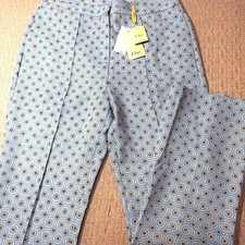 Elie Tahari Floral Blue Trousers NWT Pockets