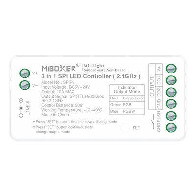 Miboxer SPIR3 3-in-1 SPI LED Controller | 2.4GHz Pixel Strip WS2812
