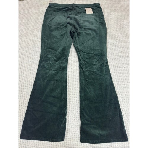 Pilcro Women’s The Icon Corduroy Flare Jeans Mid-Rise Edition Green 33 - Picture 5 of 14