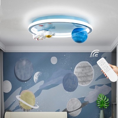 Astronaut Ceiling Light Fixture 20'' Dimmable Kids Flush Mount Ceiling Lights ...