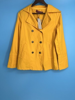 NWT Beyond Threads Organic Cotton Women s Sunflower Bridgette Peacoat Size: S