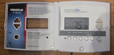 Venstar T1800 7-Day Programmable Digital Thermostat No backlight, Used