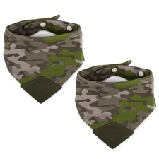 Cotton Baby Bandana Teething Bib 2-Pack Camouflage
