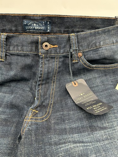 NWT Lucky Brand 455 Relaxed Boot, Wide Leg Jeans Men's 36 X 30 Premium Denim I - Picture 7 of 20
