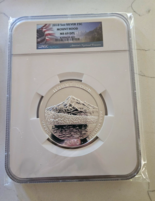 #ad #ad U.S. Mint 2010 America the Beautiful Mount Hood 5 oz .999 Silver NGC SP69 $420.00